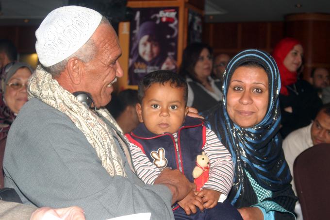 Amal, with her son Mohamed, 3 and father in law during the launch of Every One campaign. Amal was depressed after two miscarriages and then the death of her first daughter, who died just one month after being born. Amal’s next baby boy survived with the support of Save the Children’s health project